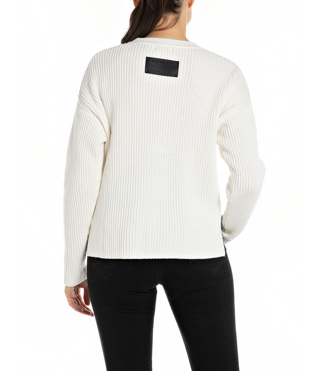 コットンウールのオーバーサイズセーター 詳細画像 ホワイト 2